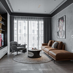  Living Room- Kitchen Interior by Hung Le 