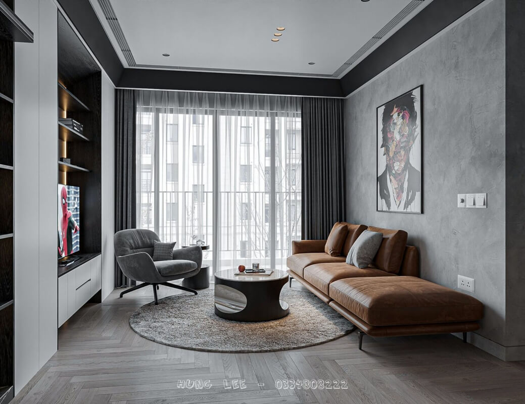  Living Room- Kitchen Interior by Hung Le