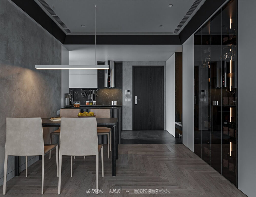  Living Room- Kitchen Interior by Hung Le