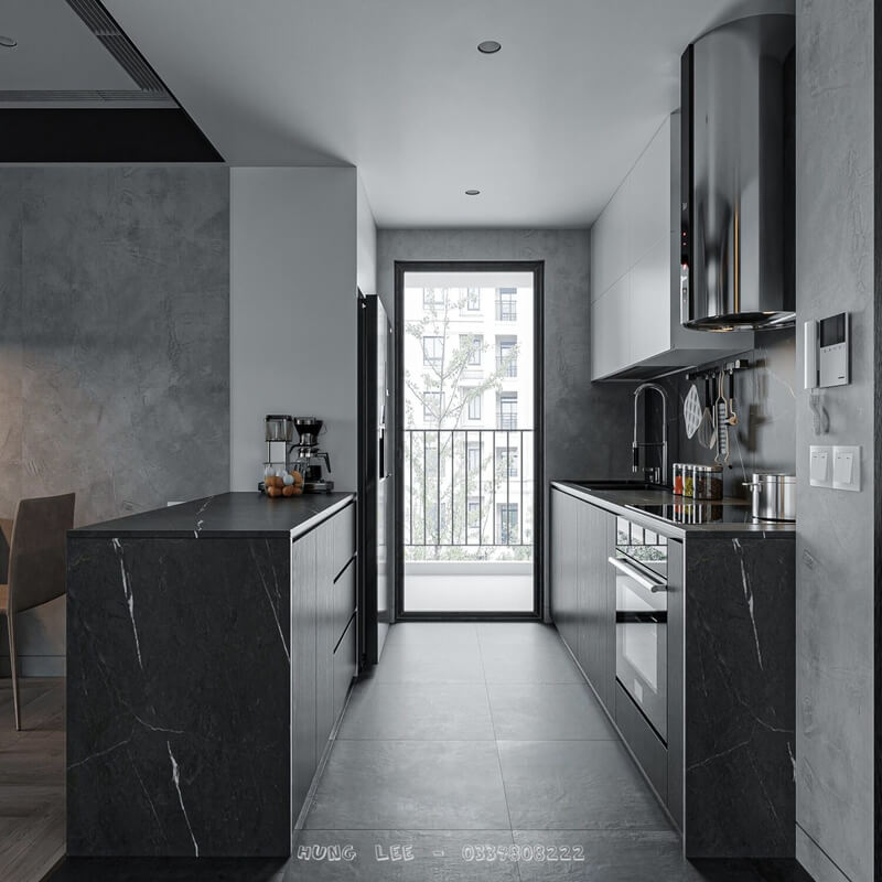  Living Room- Kitchen Interior by Hung Le