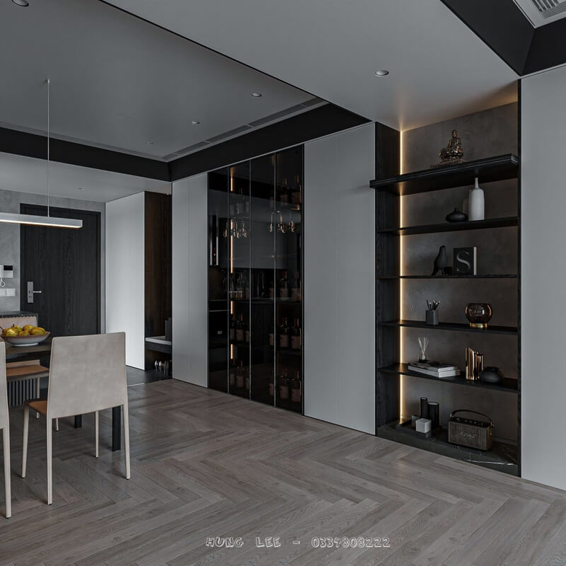  Living Room- Kitchen Interior by Hung Le