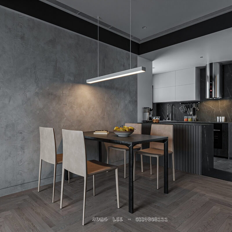 Living Room- Kitchen Interior by Hung Le