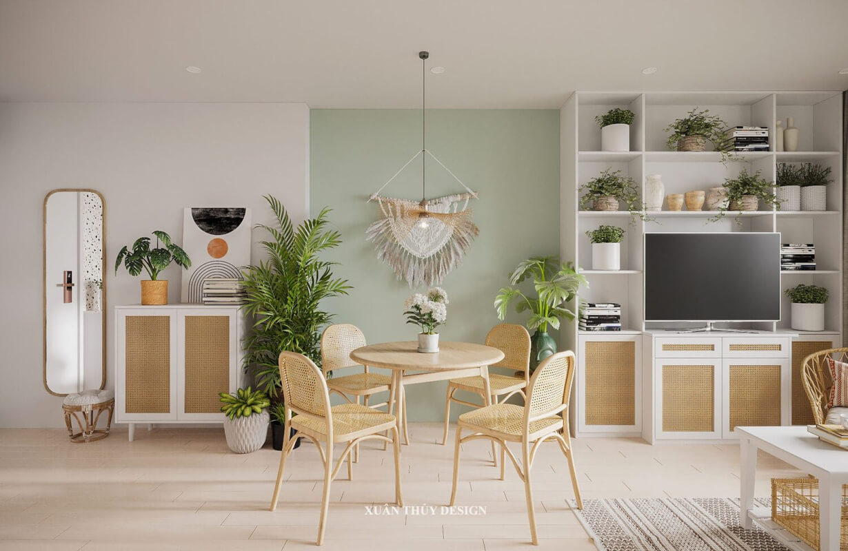  3D Living Room - Kitchen Interior By Phan Xuan Thuy