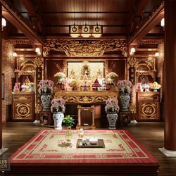  Altar Room Interior by Le Ti 