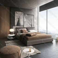 3D Interior Scene File 3dsmax Bedroom 196  