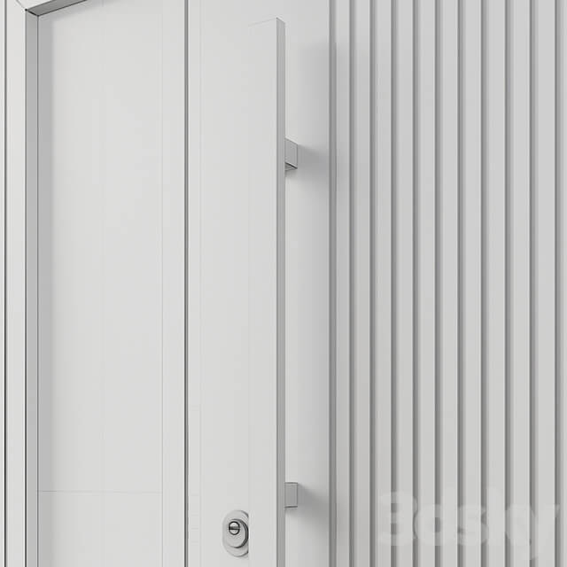 Entrance door with transoms to cottage 03