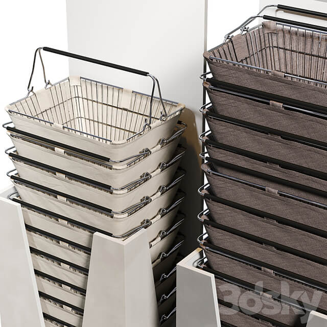 Rack with baskets for the store