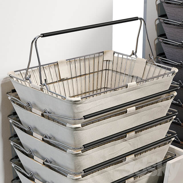 Rack with baskets for the store