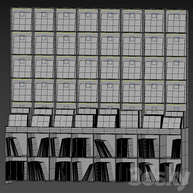 Rack with vinyl records for home or store