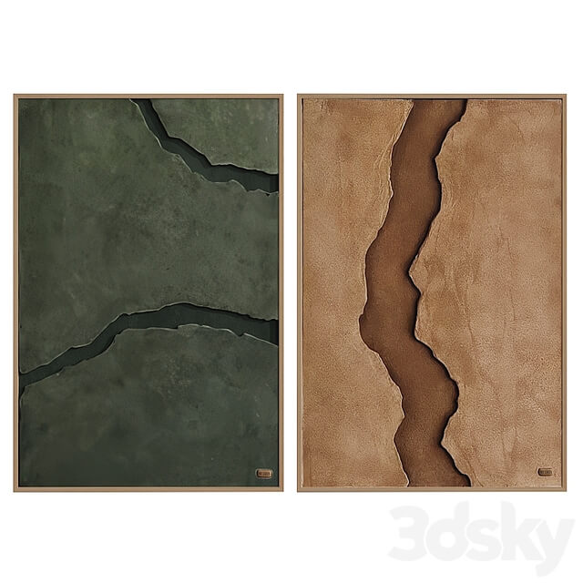 Set of art paintings from the Terra collection by Muddy