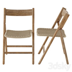 kave home dandara wood folding chair 