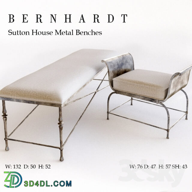 Sutton House Metal Bench