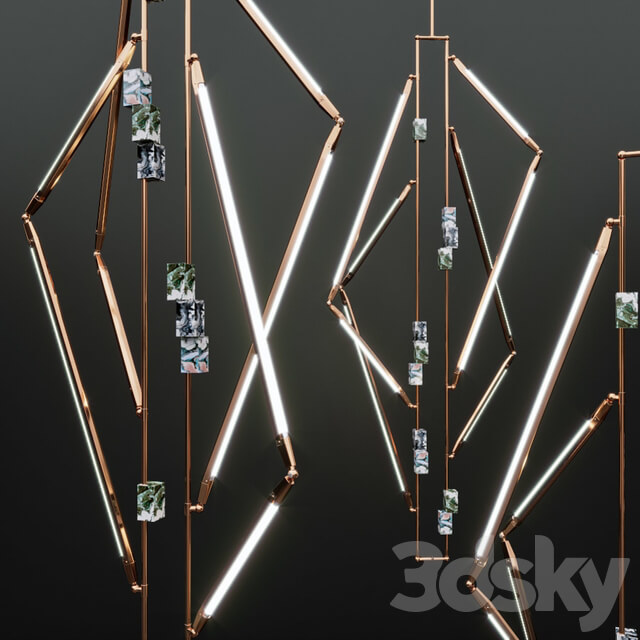 BB x HH Helix Variant Pendant light 3D Models