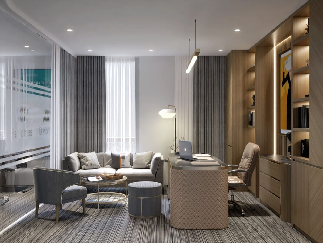  Office Room Interior by Han Dung