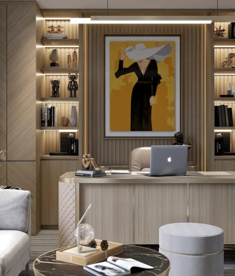 Office Room Interior by Han Dung