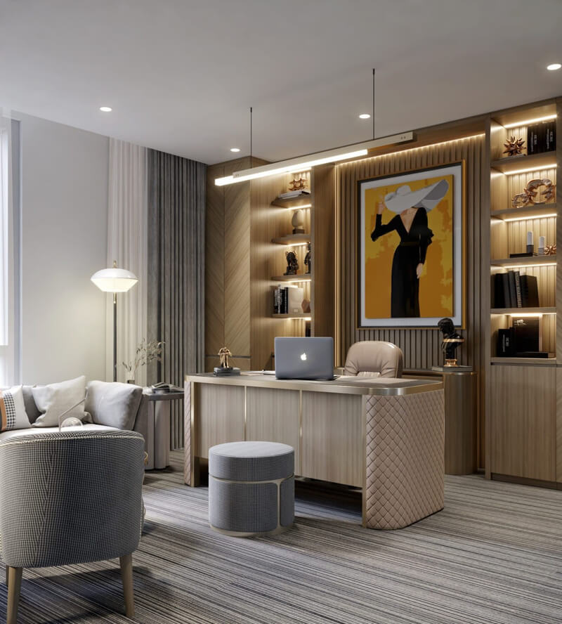  Office Room Interior by Han Dung