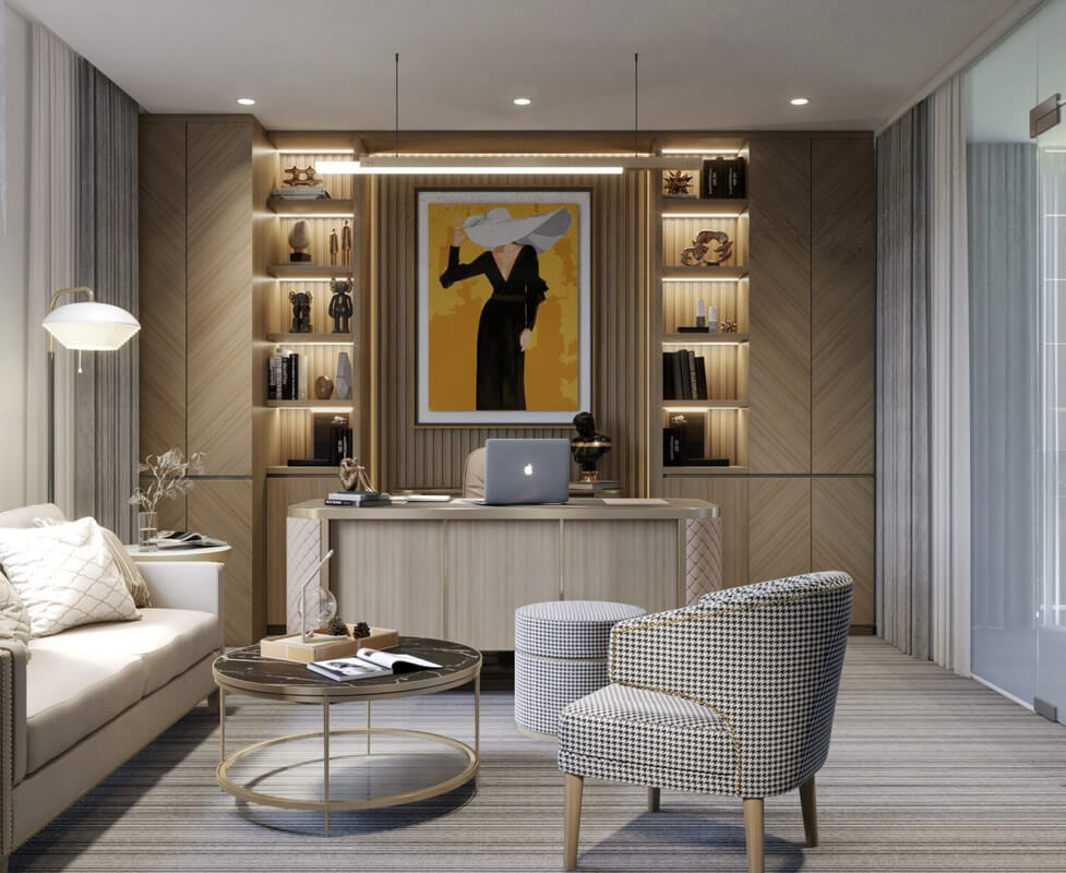  Office Room Interior by Han Dung