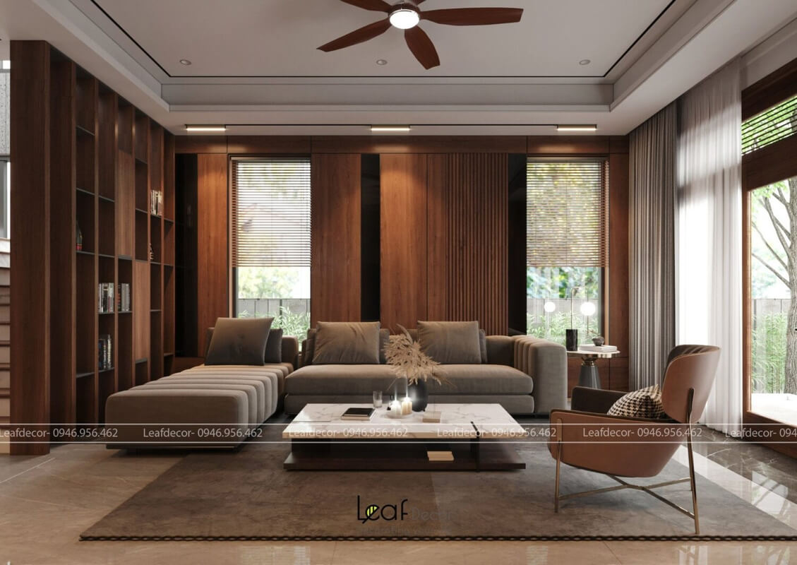  3D Living Room - Kitchen Interior By Dinh Trang