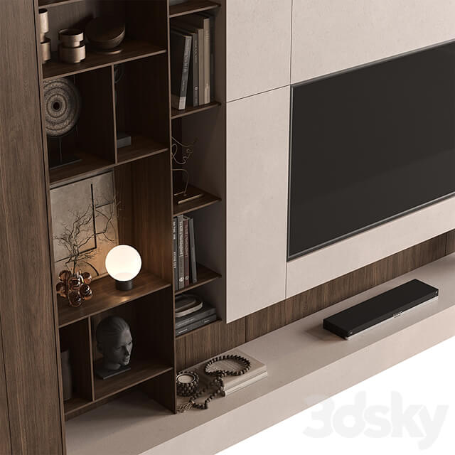 TV Wall Wooden Set 195