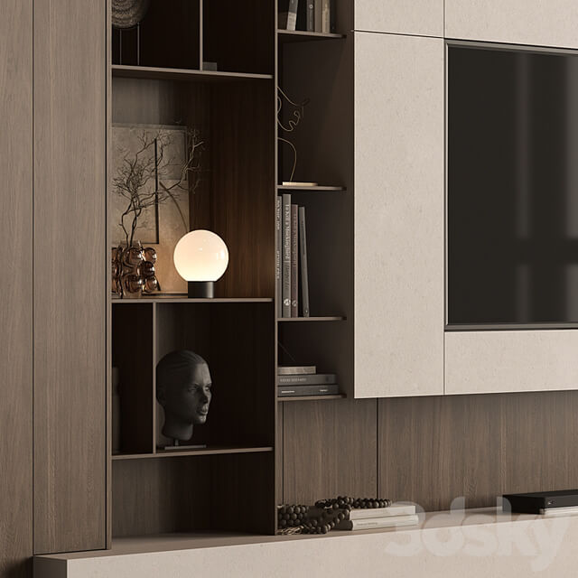 TV Wall Wooden Set 195