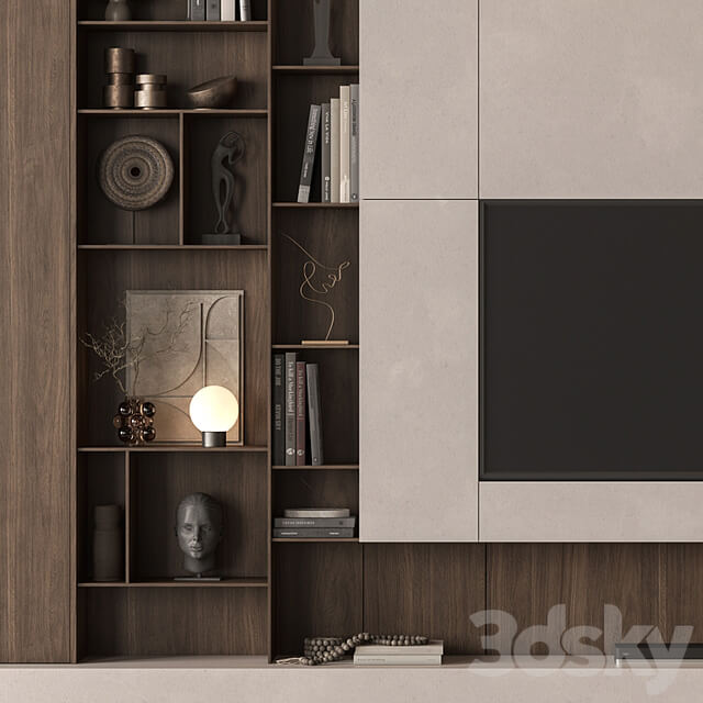 TV Wall Wooden Set 195