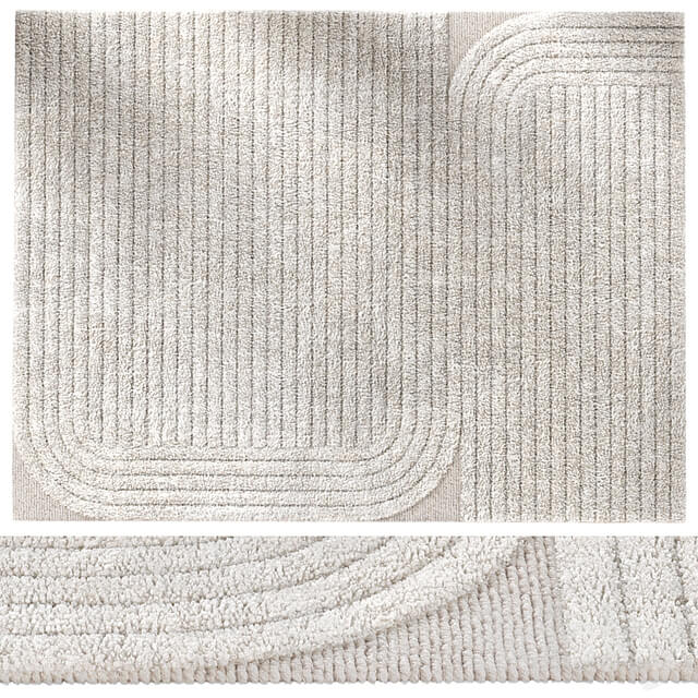 Erden Furrow – Natural White rug