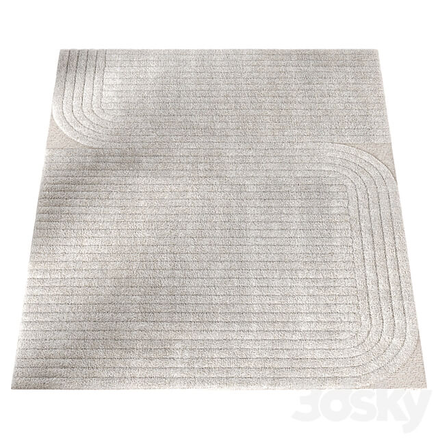 Erden Furrow – Natural White rug