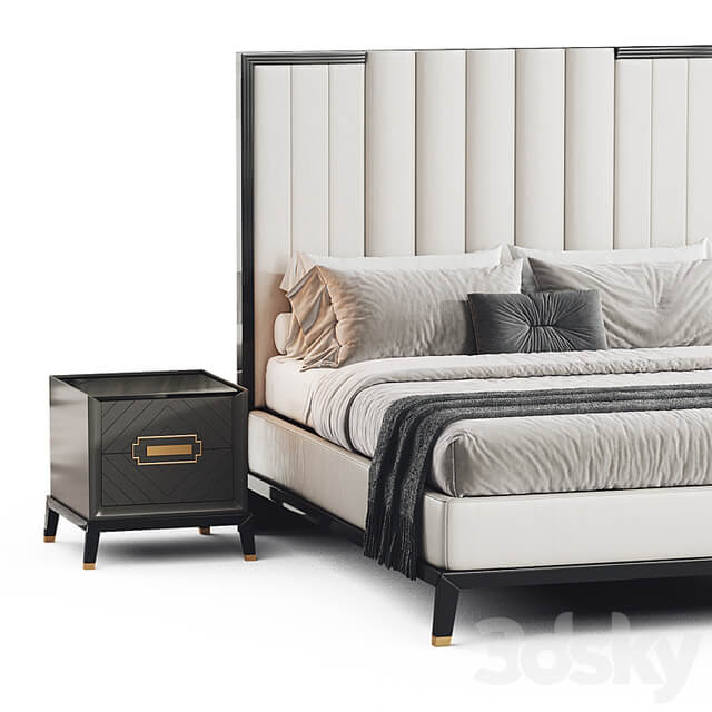 High End Art Deco Style Bed