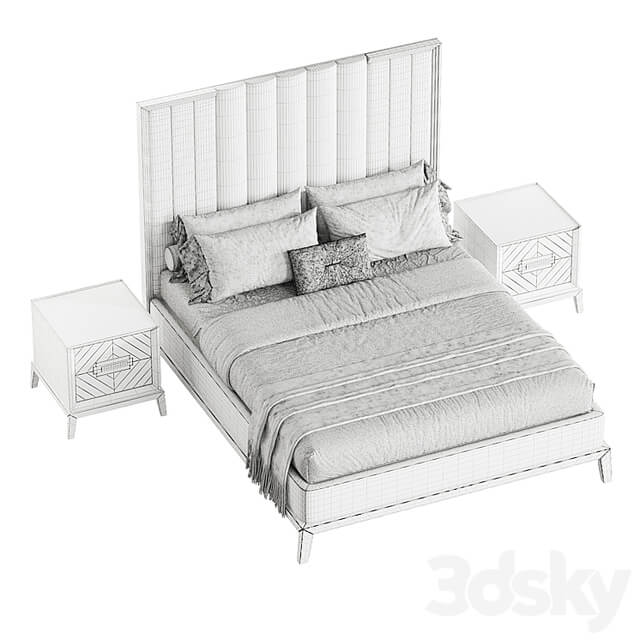 High End Art Deco Style Bed