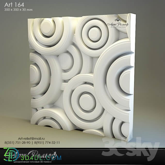 3d gypsum panel 164 from Art Relief