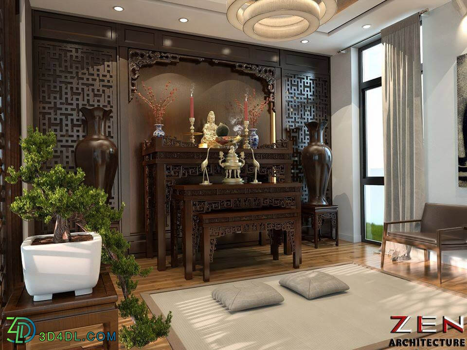 3D Interior Scenes File 3dsmax Model Altar room 2