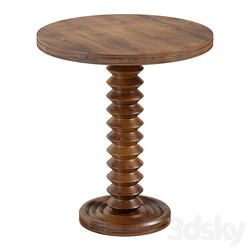 French Wood Side Table by Charles Dudouyt 