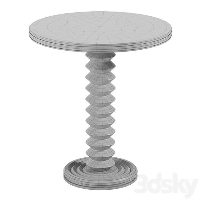 French Wood Side Table by Charles Dudouyt