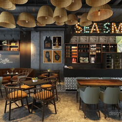 3D Model Interior Coffee 87 Scenes File 3dsmax By Chinh Nguyen 