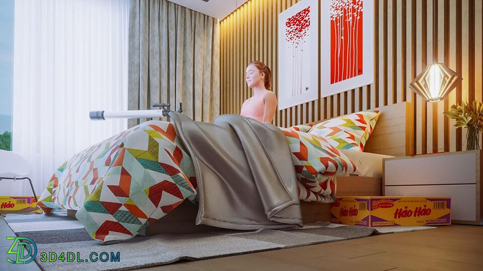 3D Interior Scenes File 3dsmax Model Bedroom 220 By ThangQuangPham