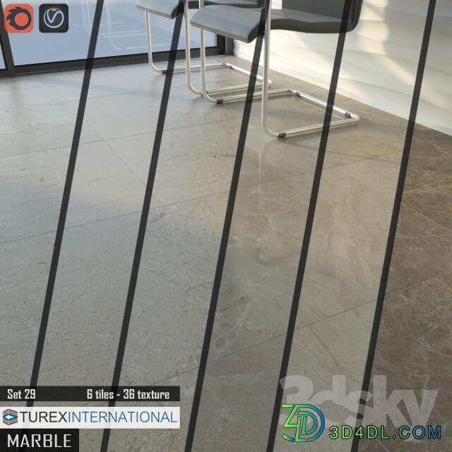 TUREX INTERNATIONAL Marble Tiles Set 29