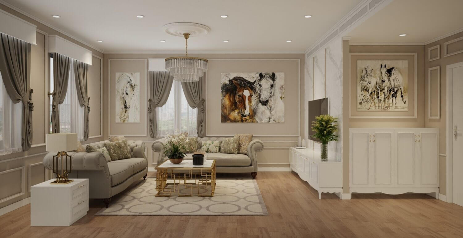  Living Room- Kitchen Interior by Pham Dinh Kham