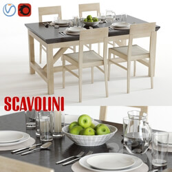 Table Chair scavolini social floating and happening 