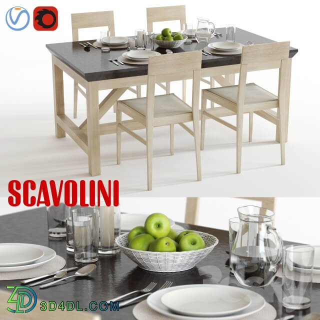 Table Chair scavolini social floating and happening