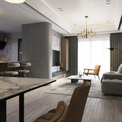 3D Interior Apartment 184 Scene File 3dsmax by Phuong Tran 