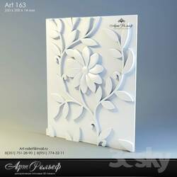 3d gypsum panel 163 from Art Relief 