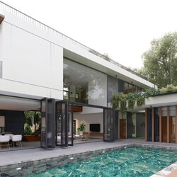 3D Exterior Villa Scene File 3dsmax By PhongTrieu 