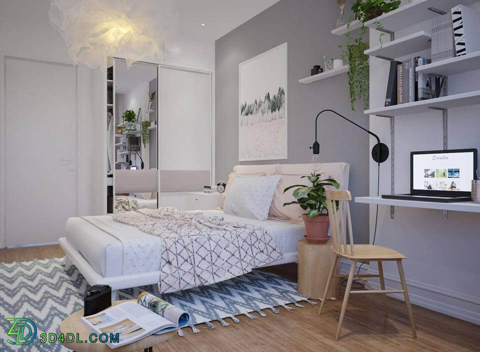 3D Interior Scenes File 3dsmax Model Bedroom 22