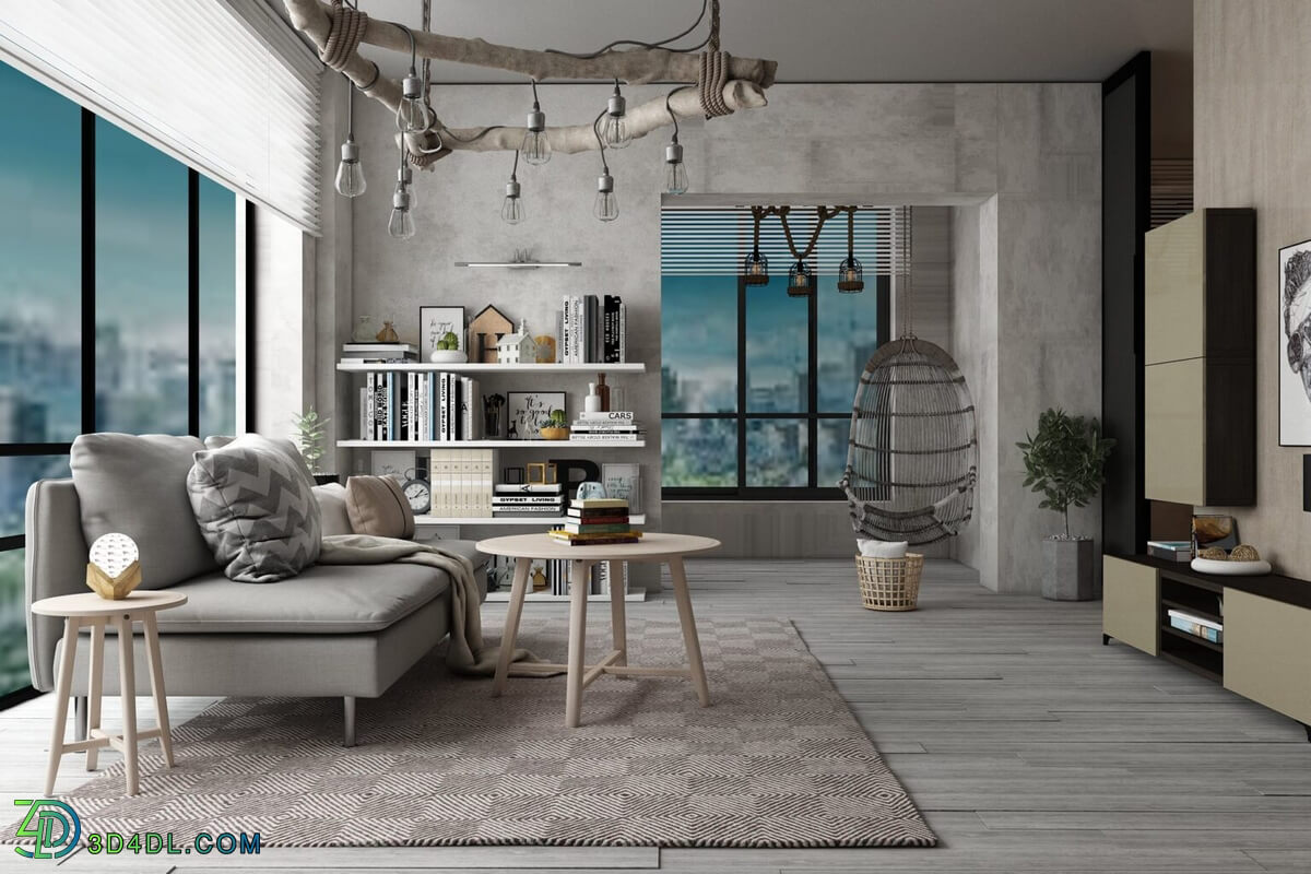 3D Interior Scene File 3dsmax Model Livingroom 425 By NguyenThanhPhuong