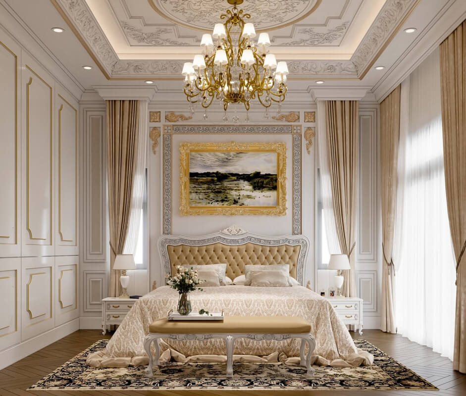  3D Interior Neoclassical Bedroom Model by Hoang Dao Ngoc