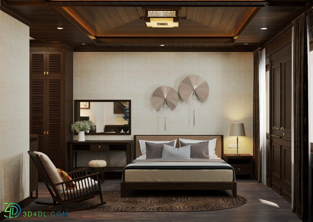 3D Interior Scenes File 3dsmax Model Bedroom 362 By Manhlinh Kyzen