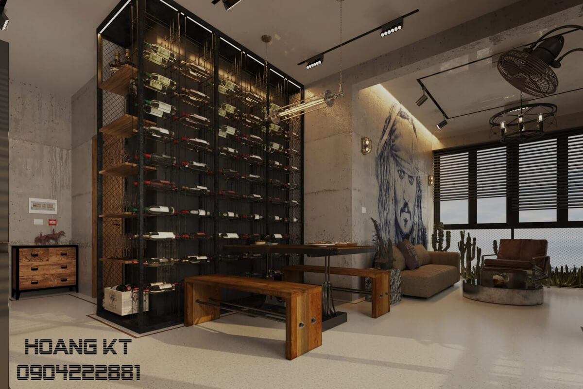  Living Room- Kitchen Interior Model By Hoang TK-maht