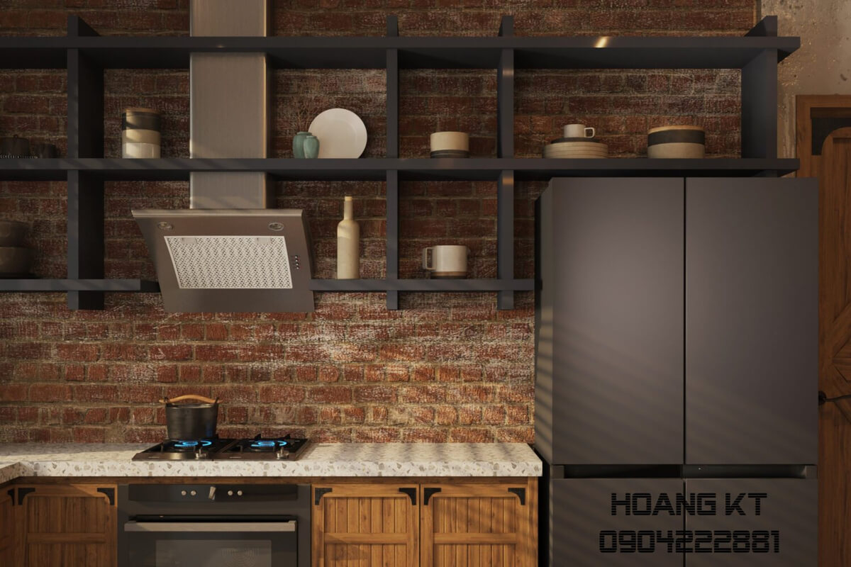  Living Room- Kitchen Interior Model By Hoang TK-maht