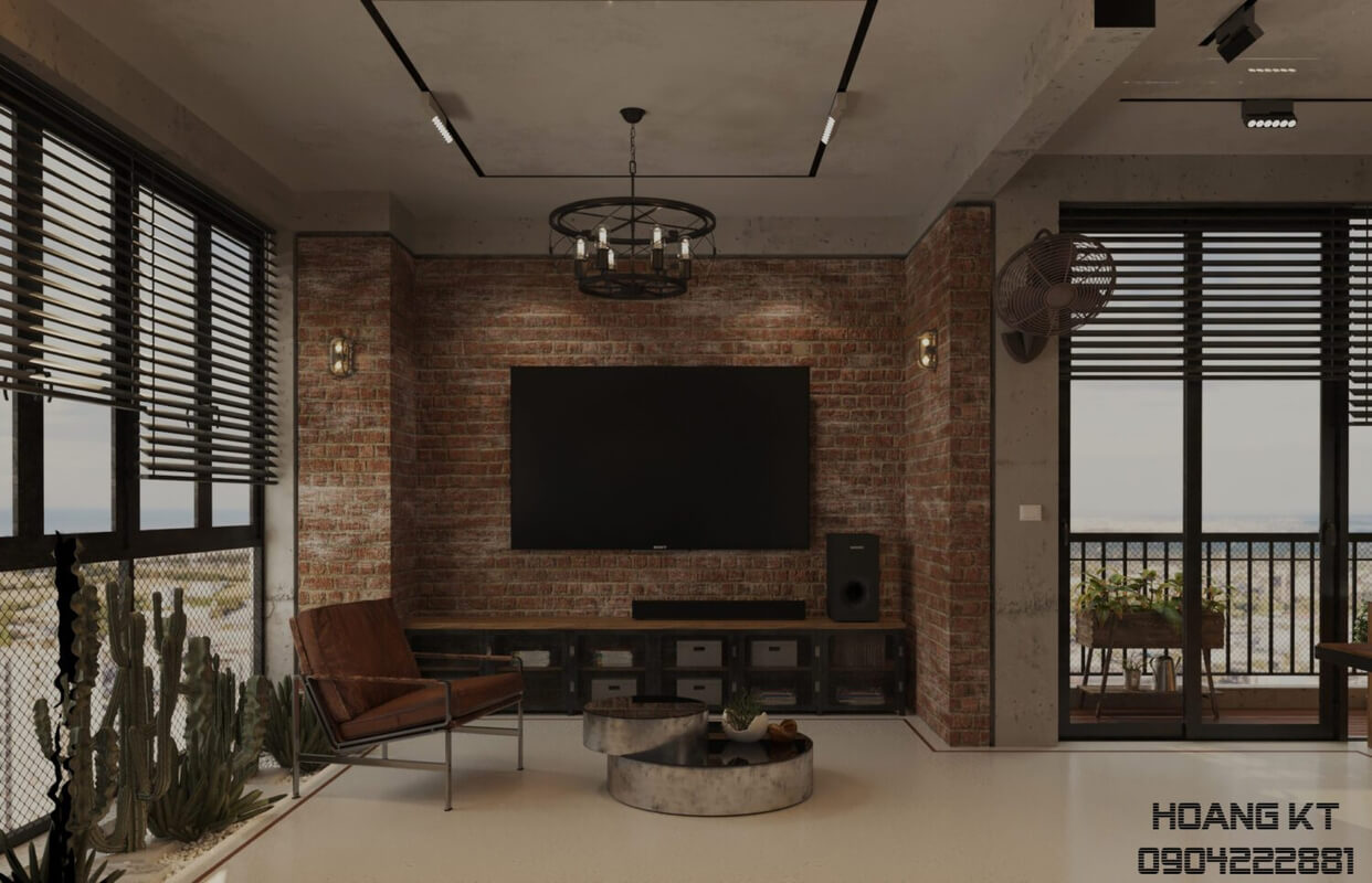 Living Room- Kitchen Interior Model By Hoang TK-maht
