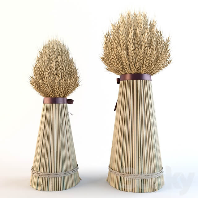 Decorative sheaves of ears 3D Models